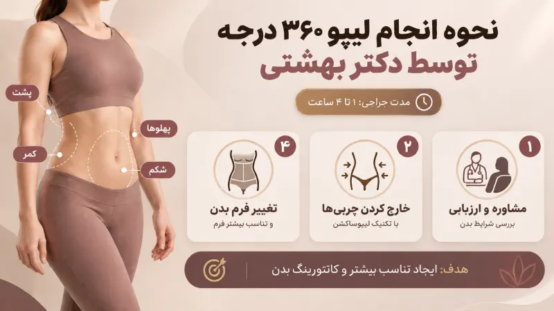 نحوه انجام لیپو ۳۶۰ درجه توسط دکتر بهشتی چگونه است؟