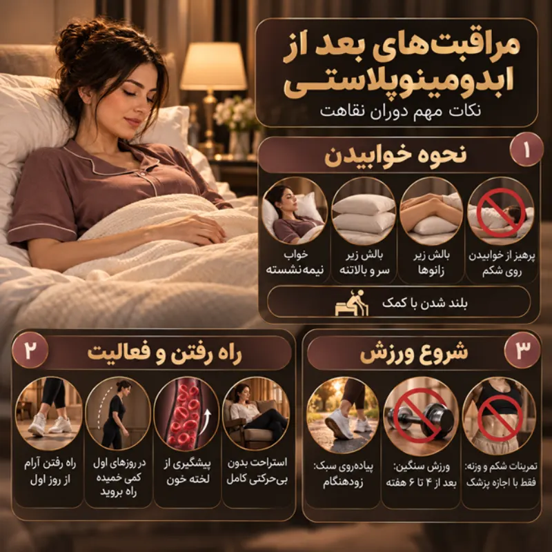 مراقبت های بعد از ابدومینوپلاستی