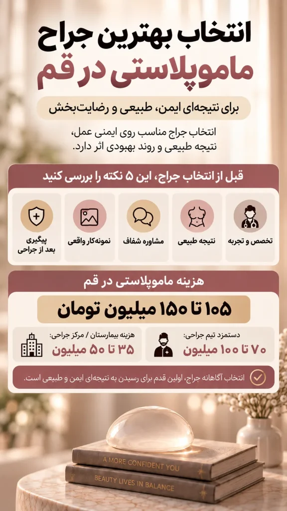قبل از انتخاب متخصص ماموپلاستی در قم این نکات را بخوانید