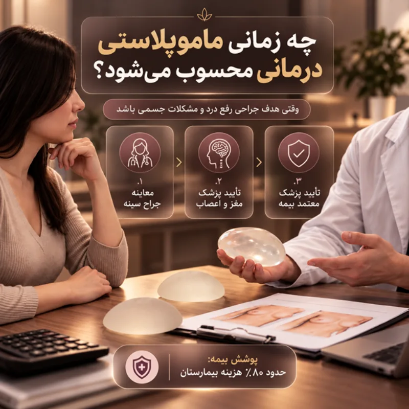 چه زمانی عمل ماموپلاستی درمانی محسوب میشود؟