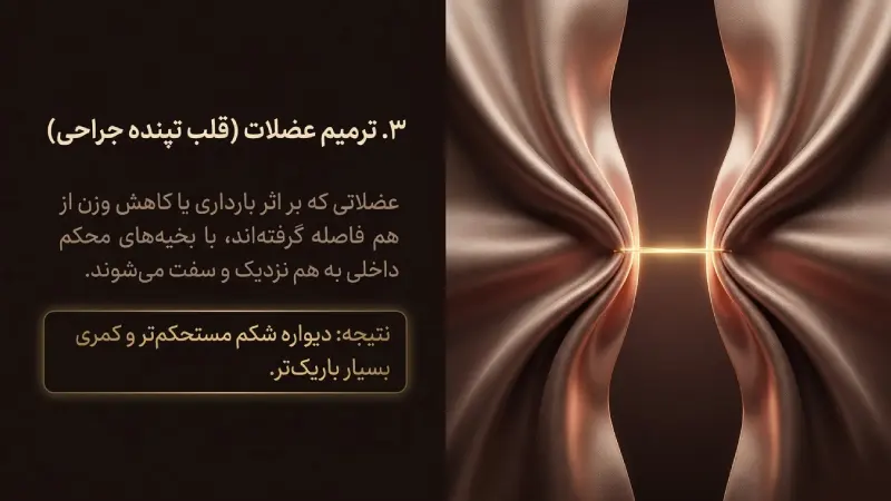 ترمیم و سفت کردن عضلات شکم؛ مهم‌ترین مرحله جراحی ابدو