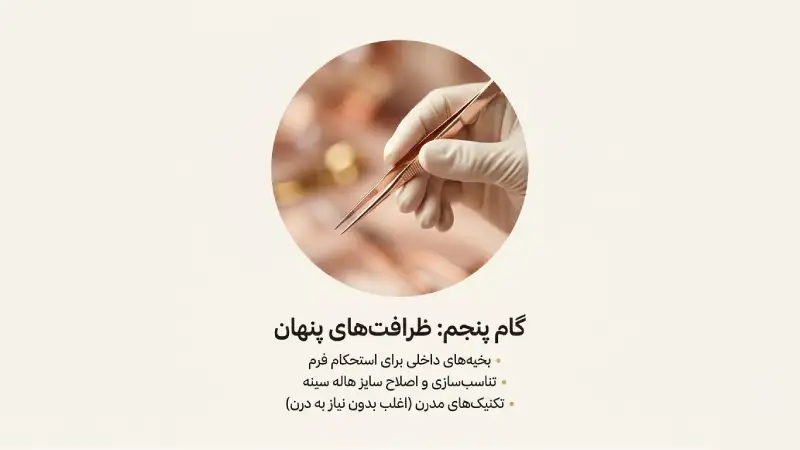 فرم‌دهی نهایی سینه و بستن بخیه‌ها؛ آخرین مرحله ماموپلاستی